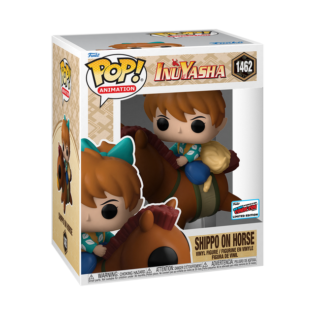 Funko Pop! Animation Inuyasha Shippo on Horse figure with 2023 NYCC con sticker, collectible vinyl toy by Shak's Pop Shop