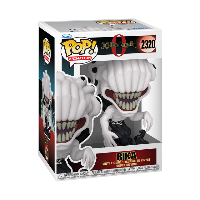 Funko Pop! Animation Jujutsu Kaisen 0 Rika figure, collectible vinyl toy with detailed design and vibrant colors.