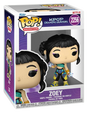 Funko Pop! Animation K-Pop Demon Hunters Zoey figure from Shak's Pop Shop, showing her stylized cartoon character design in the box.