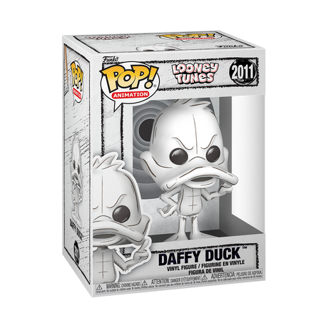 Funko Pop! Animation Daffy Duck Sketch Deco figure from Looney Tunes, collectible vinyl toy with detailed cartoon character design.