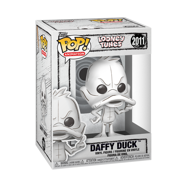 Funko Pop! Animation Daffy Duck Sketch Deco figure from Looney Tunes, collectible vinyl toy with detailed cartoon character design.