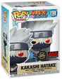 Funko Pop! Animation Naruto Shippuden Kakashi Hatake Chase figure with detailed costume and iconic pose, AAA Anime Exclusive.