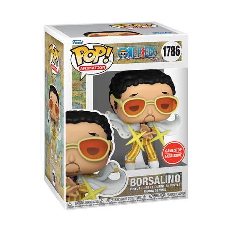 Funko Pop! Animation Borsalino figure from One Piece, collectible vinyl toy with detailed character design, displayed on a white background.