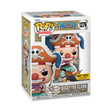 Funko Pop! Animation One Piece Buggy the Clown figure by Shak's Pop Shop, featuring Buggy in colorful costume with wild hair.