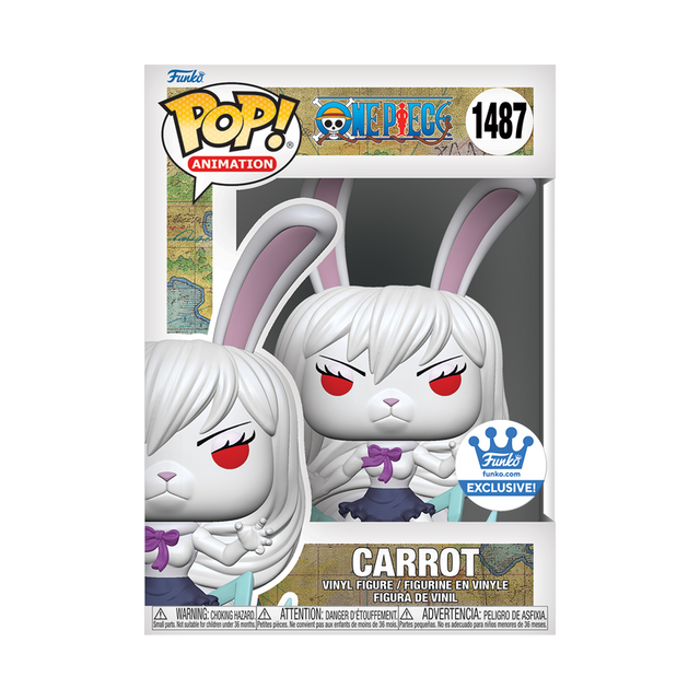 Funko Pop! Animation One Piece Carrot figure, collectible vinyl toy with detailed design, from Shak's Pop Shop exclusive.