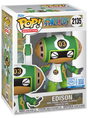 Funko Pop! Animation One Piece Edison figure by Shak's Pop Shop in its box with minor imperfection visible