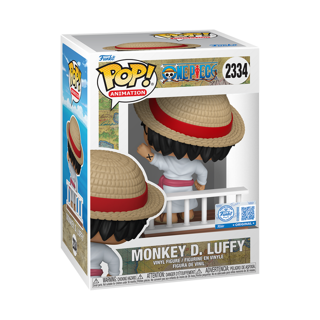 Funko Pop! Animation Luffy from One Piece Straw Hat Pirates, special edition figure with detailed costume and iconic straw hat.