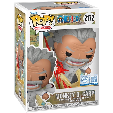 Funko Pop! Animation One Piece Monkey D. Garp figure with box imperfection, collectible toy from Shak's Pop Shop.