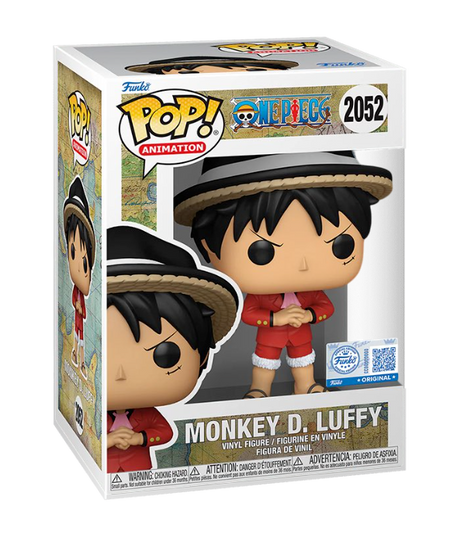 Funko Pop! Animation: One Piece Monkey D. Luffy Funko Special Edition figure with detailed design and signature pose.