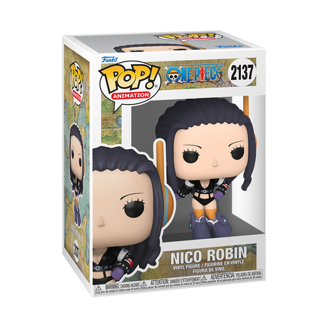 Funko Pop! Animation figure of Nico Robin from One Piece, collectible toy with detailed character design.