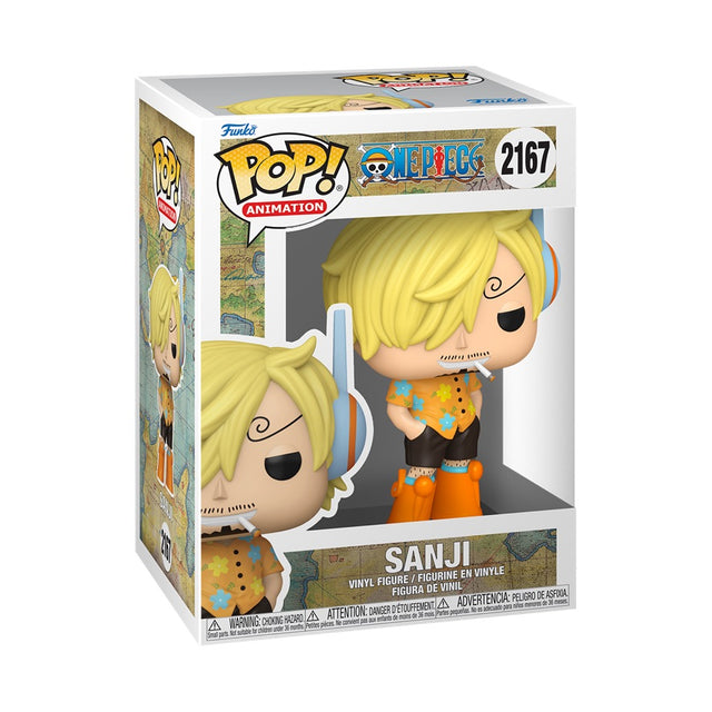 Funko Pop! Animation Sanji figure from One Piece with detailed character design and signature pose, created by Shak's Pop Shop.