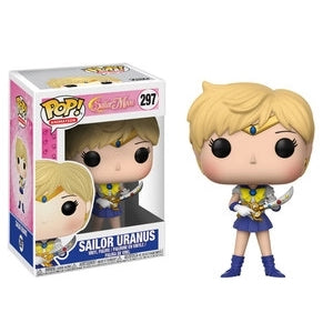 Funko Pop! Animation Sailor Uranus figure featuring Sailor Moon character from Shak's Pop Shop, with detailed design and vibrant colors.