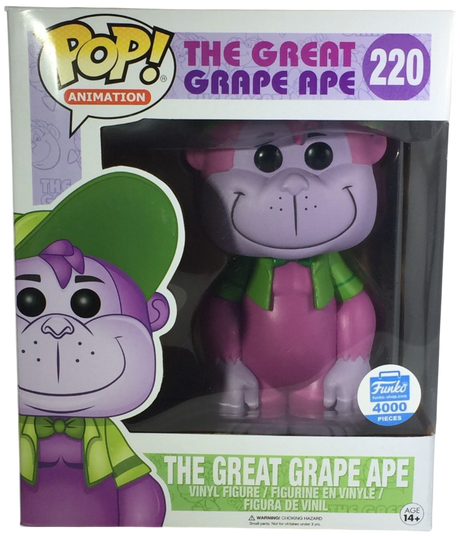 Funko Pop! Animation The Great Grape Ape 6-inch figure, exclusive collectible by Shak's Pop Shop with limited edition L.E. 4,000
