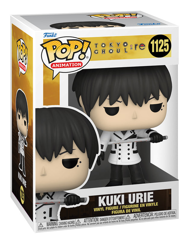 Funko Pop! Animation Tokyo Ghoul:re Kuki Urie figure, collectible vinyl toy with detailed character design and vibrant colors.