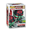 Funko Pop! Animation Yu-Gi-Oh Elemental Hero Flame Wingman figure with SDCC 2024 convention sticker, collectible toy from Shak's Pop Shop