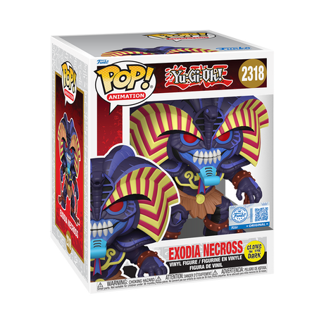 Funko Pop! Animation Yu-Gi-Oh Exodia Necross Glow figure, special edition vinyl collectible with detailed design and vibrant glow effect
