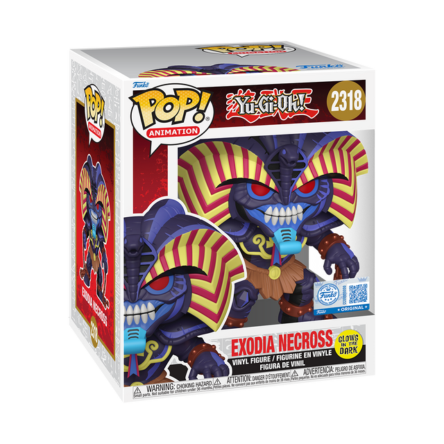 Funko Pop! Animation Yu-Gi-Oh Exodia Necross Glow figure, special edition vinyl collectible with detailed design and vibrant glow effect