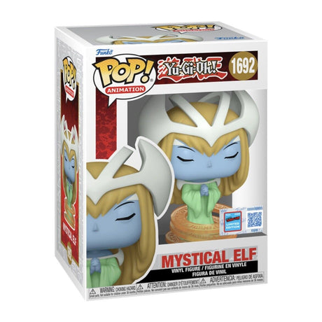 Funko Pop! Animation Yu-Gi-Oh Mystic Elf figure, 2024 NYCC Convention Exclusive, with colorful character design and collectible packaging