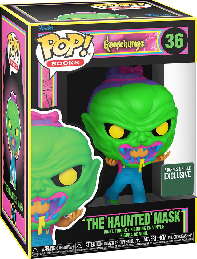 Funko Pop! Books: Goosebumps The Haunted Mask figure by Shak's Pop Shop, depicting the spooky mask from the Goosebumps series.