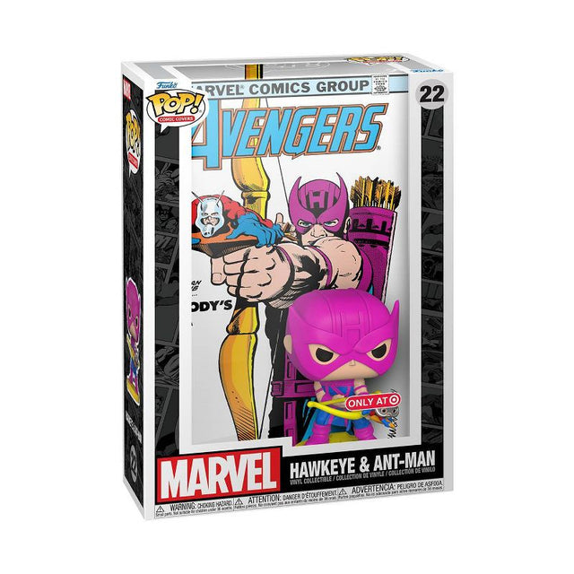 Funko Pop! Marvel: Hawkeye & Ant-Man comic cover figures with box imperfection, collectible vinyl figures by Shak's Pop Shop.