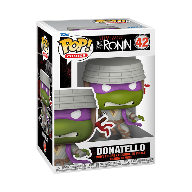 Funko Pop! Comics The Last Ronin Donatello figure, collectible vinyl toy with detailed sculpt and vibrant paintwork.