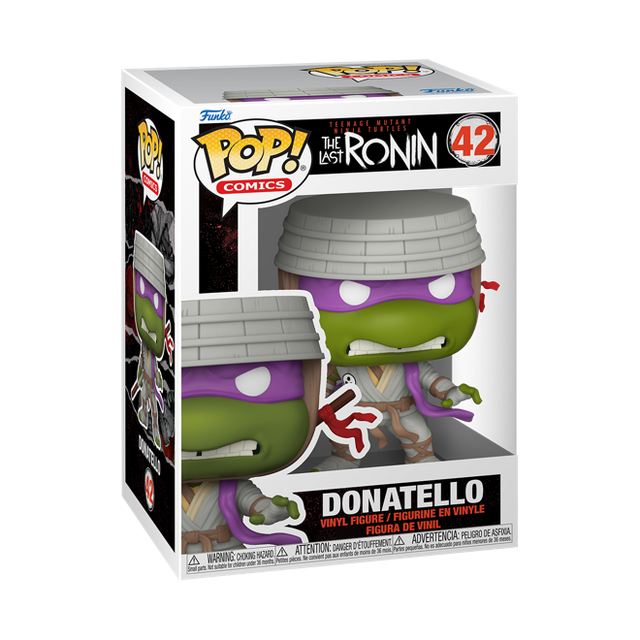 Funko Pop! Comics The Last Ronin Donatello figure, collectible vinyl toy with detailed sculpt and vibrant paintwork.