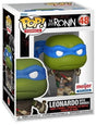 Funko Pop! Comics The Last Ronin: Leonardo with swords figure by Shak's Pop Shop, Meijer exclusive, featuring Leonardo in ninja pose.