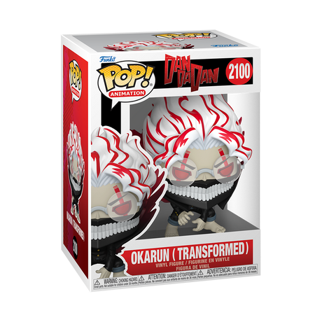 Funko Pop! Dandadan Okarun (Transformed) figure with box imperfections, collectible vinyl toy from Shak's Pop Shop.