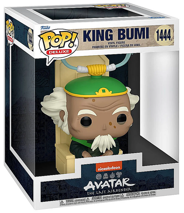 Funko Pop! Deluxe King Bumi figure from Avatar the Last Airbender with a box imperfection, collectible toy from Shak's Pop Shop.
