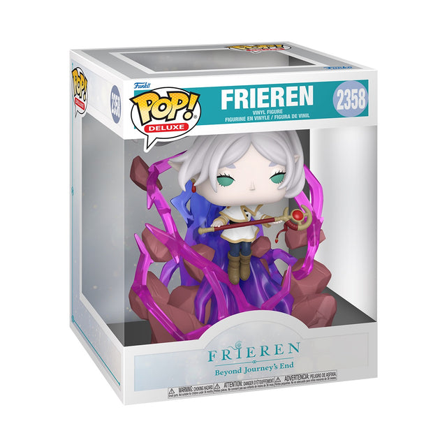 Funko Pop! Deluxe figure of Frieren from Beyond Journey's End, collectible anime character in original packaging.