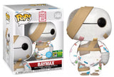 Funko Pop! Disney Big Hero 6 Baymax with Bandaid figure with glitter finish and SDCC 2024 sticker, collectible toy from Shak's Pop Shop