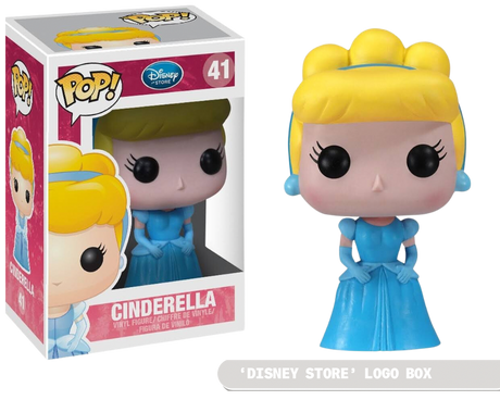 Funko Pop! Disney Cinderella figure with Disney Store logo, showing box imperfection, from Shak's Pop Shop.