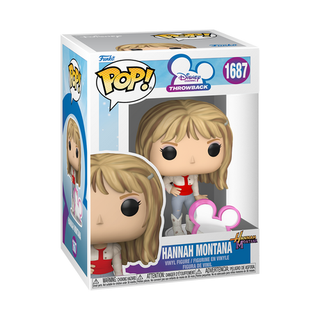 Funko Pop! Disney Hannah Montana figure from Disney Channel Throwback collection, featuring the iconic pop star character.