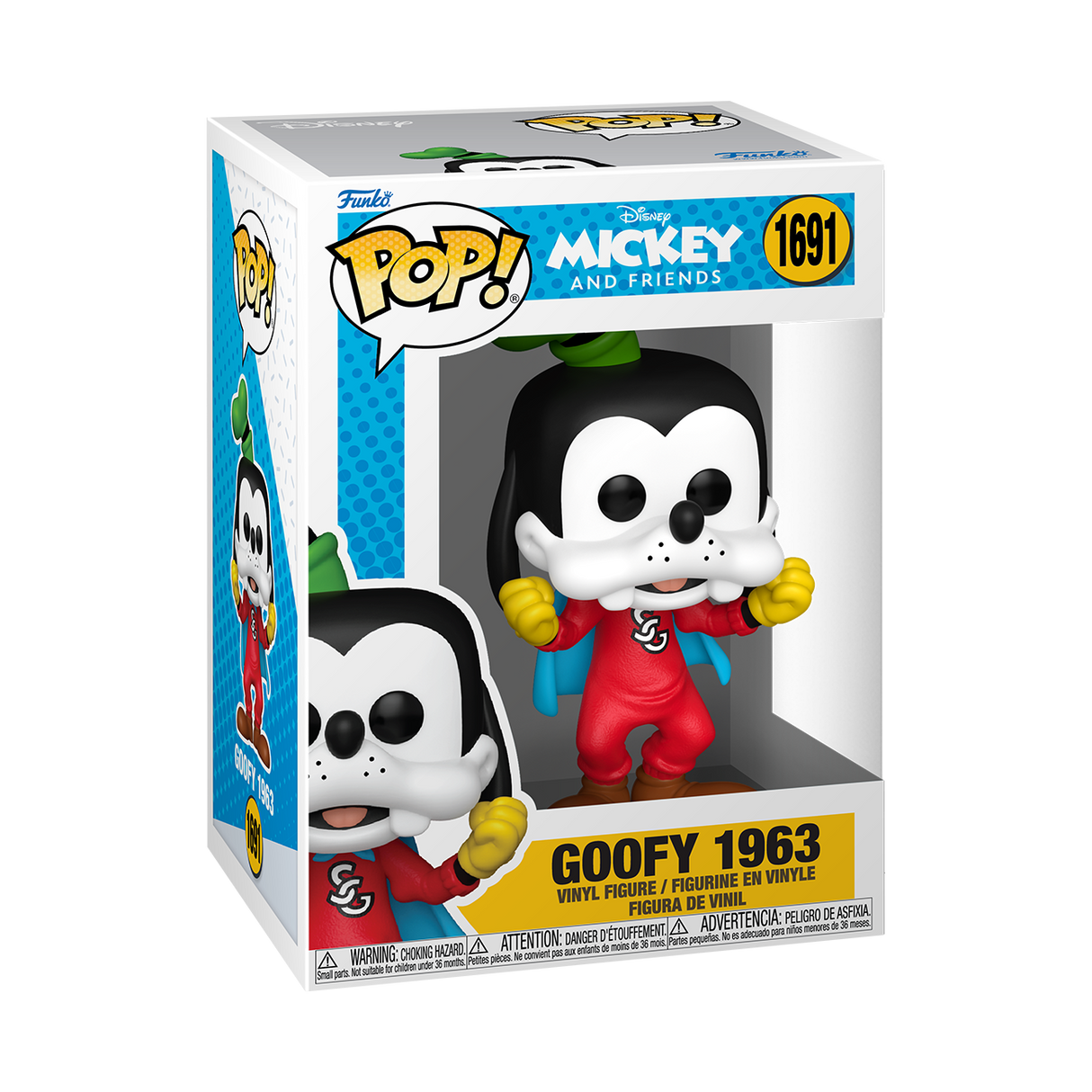 Funko Pop! Disney Goofy Through The Ages 1963 figure, collectible vinyl toy with detailed character design from Shak's Pop Shop