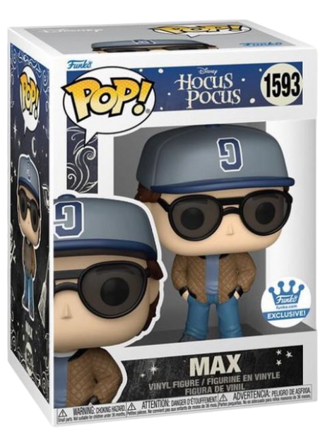 Funko Pop! Disney Hocus Pocus Max figure, collectible vinyl toy from Shak's Pop Shop, featuring the character in detailed costume.