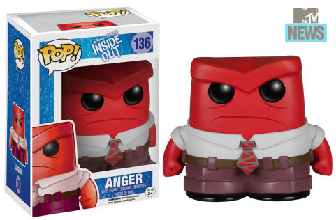 Funko Pop! Disney Inside Out Anger figure with bright orange skin and angry facial expression, collectible toy from Shak's Pop Shop