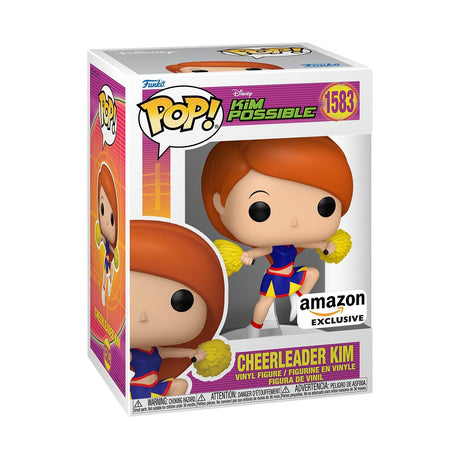 Funko Pop! Disney Kim Possible Cheerleader Kim figure, collectible vinyl toy from Shak's Pop Shop, depicting Kim in cheerleading outfit
