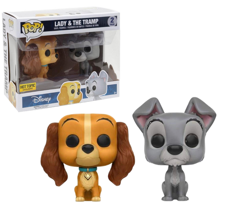 Funko Pop! Disney Lady and The Tramp figure, exclusive to Hot Topic, featuring detailed vinyl design from Shak's Pop Shop