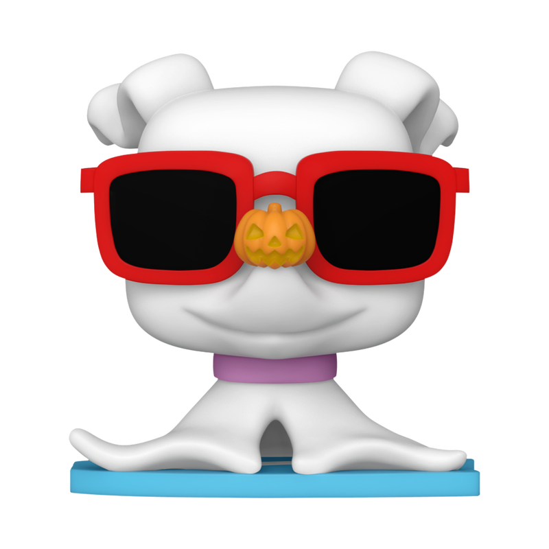 Funko Pop! Disney Nightmare Before Christmas Zero with sunglasses, glow-in-the-dark, limited edition 3,000, 2024 SDCC sticker