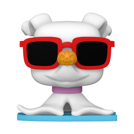 Funko Pop! Disney Nightmare Before Christmas Zero with sunglasses, glow-in-the-dark, limited edition 3,000, 2024 SDCC sticker