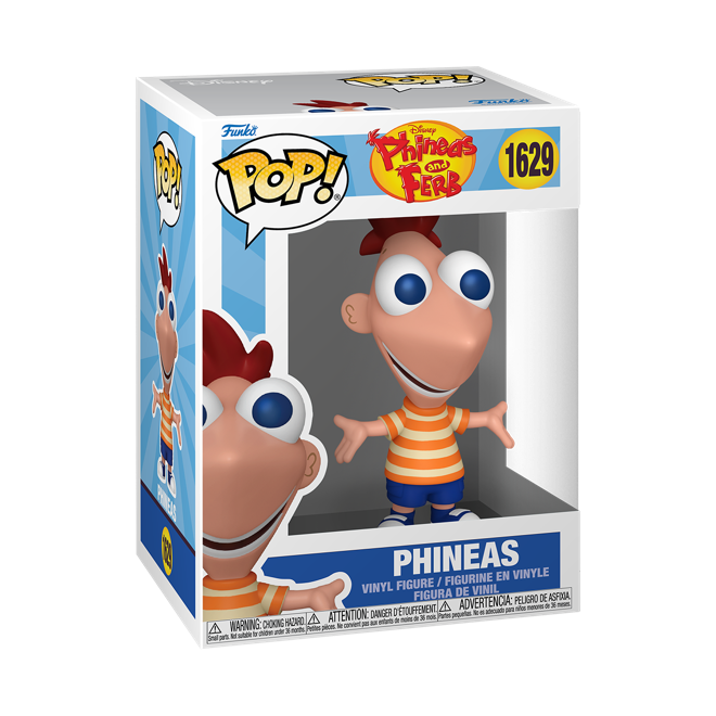 Funko Pop! Disney Phineas figure from Phineas and Ferb with box imperfection, collectible toy by Shak's Pop Shop