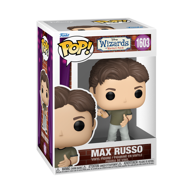 Funko Pop! Disney Max Russo figure from Wizards of Waverly Place, collectible vinyl toy with detailed character design.