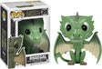 Funko Pop! figure of Rhaegal from Game of Thrones, featuring a detailed dragon design in a collectible pose.