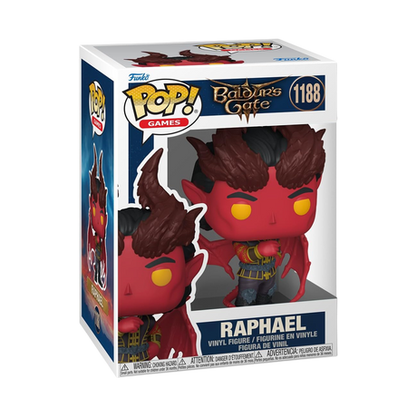 Funko Pop! figure of Raphael from Baldur's Gate III, collectible toy by Shak's Pop Shop, featuring detailed character design.