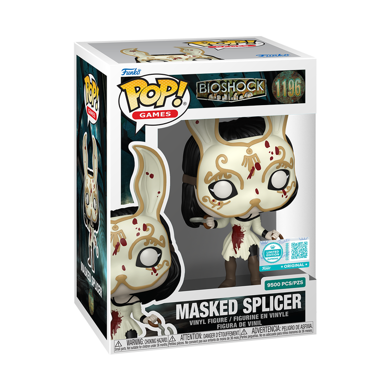Funko Pop! Games BioShock Masked Splicer figure, collectible vinyl figure from Funko Supreme Edition, LE 9,500, displayed in packaging