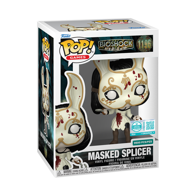 Funko Pop! Games BioShock Masked Splicer figure, collectible vinyl figure from Funko Supreme Edition, LE 9,500, displayed in packaging