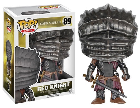 Funko Pop! Dark Souls III Red Knight figure with box imperfection, collectible vinyl figure by Shak's Pop Shop.