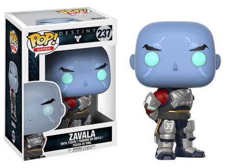 Funko Pop! figure of Zavala from Destiny, collectible vinyl toy in original packaging, featuring detailed character design.