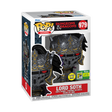 Funko Pop! Games Dungeons & Dragons Lord Soth glow figure with 2024 SDCC convention sticker, collectible vinyl toy.