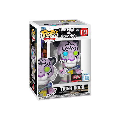 Funko Pop! Games Five Nights at Freddy's Tiger Rock figure from Shak's Pop Shop, exclusive TargetCon 2026 collectible with box imperfections